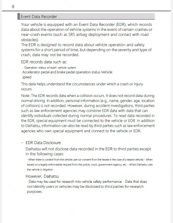 daihatsu altis 2019 owners manual in english